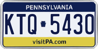 PA license plate KTQ5430