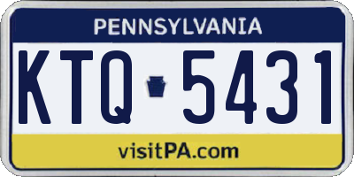 PA license plate KTQ5431
