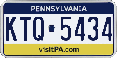 PA license plate KTQ5434