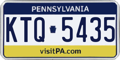 PA license plate KTQ5435