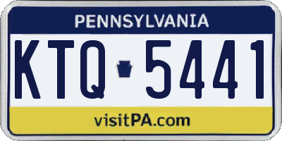 PA license plate KTQ5441