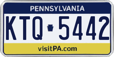 PA license plate KTQ5442