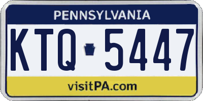 PA license plate KTQ5447