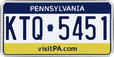 PA license plate KTQ5451
