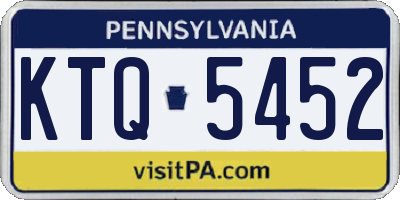 PA license plate KTQ5452