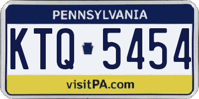 PA license plate KTQ5454