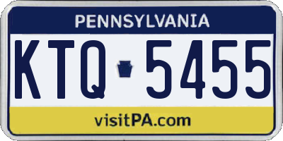PA license plate KTQ5455