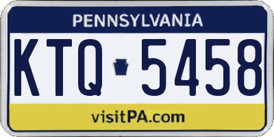 PA license plate KTQ5458