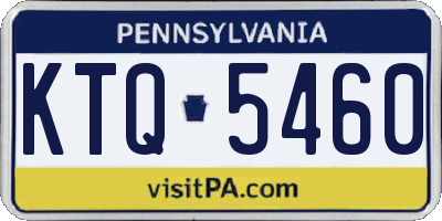 PA license plate KTQ5460