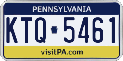 PA license plate KTQ5461