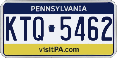 PA license plate KTQ5462