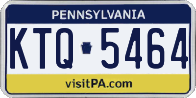 PA license plate KTQ5464