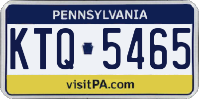 PA license plate KTQ5465