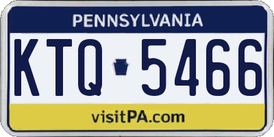 PA license plate KTQ5466