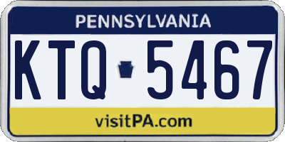 PA license plate KTQ5467