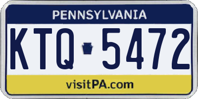 PA license plate KTQ5472