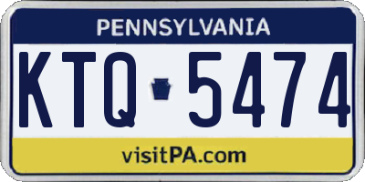 PA license plate KTQ5474