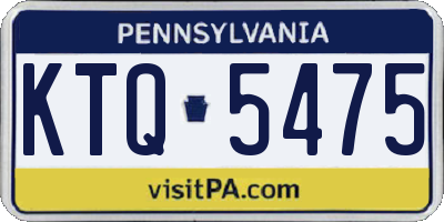 PA license plate KTQ5475