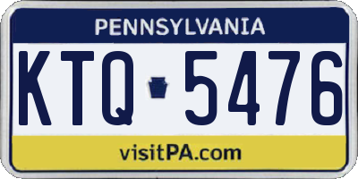 PA license plate KTQ5476