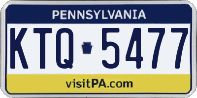 PA license plate KTQ5477