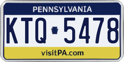 PA license plate KTQ5478