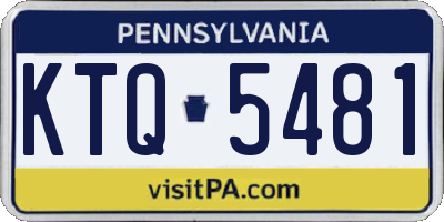 PA license plate KTQ5481