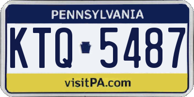 PA license plate KTQ5487