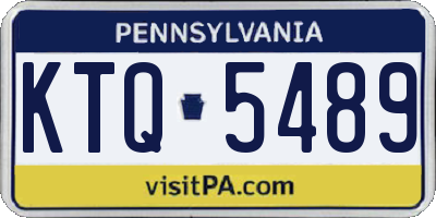 PA license plate KTQ5489