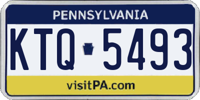 PA license plate KTQ5493