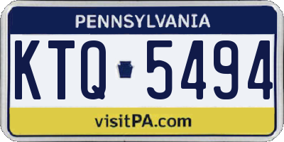 PA license plate KTQ5494