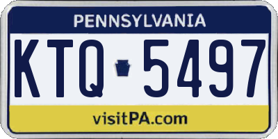 PA license plate KTQ5497