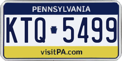 PA license plate KTQ5499