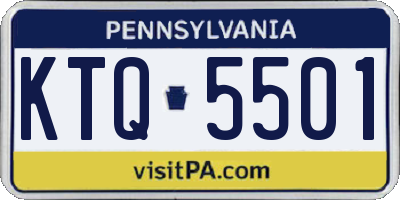 PA license plate KTQ5501