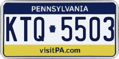PA license plate KTQ5503