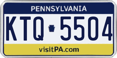 PA license plate KTQ5504