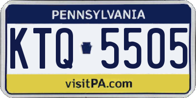 PA license plate KTQ5505