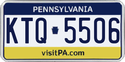 PA license plate KTQ5506