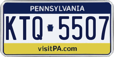 PA license plate KTQ5507
