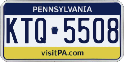 PA license plate KTQ5508