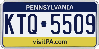 PA license plate KTQ5509