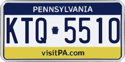 PA license plate KTQ5510