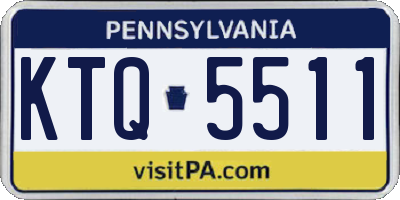 PA license plate KTQ5511