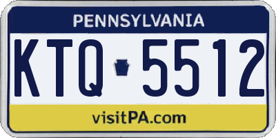 PA license plate KTQ5512