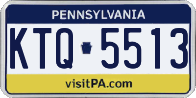 PA license plate KTQ5513