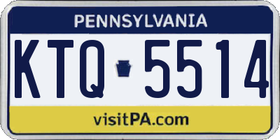 PA license plate KTQ5514