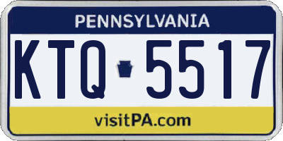 PA license plate KTQ5517