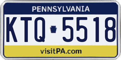 PA license plate KTQ5518