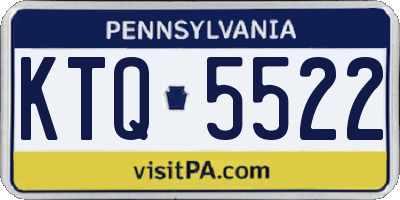 PA license plate KTQ5522