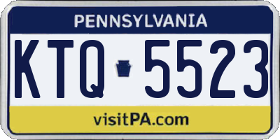 PA license plate KTQ5523