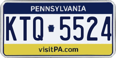 PA license plate KTQ5524